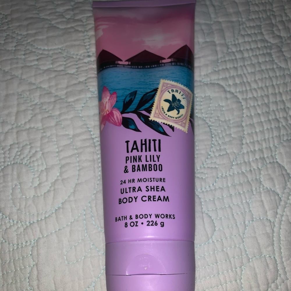 BBW Tahiti pink lily and bamboo body cream